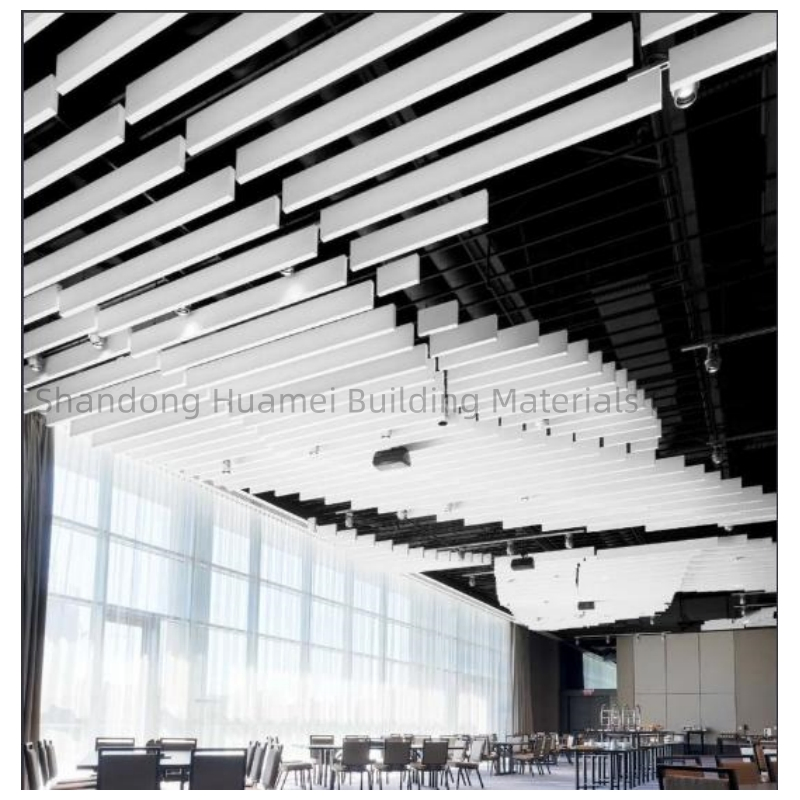 Eco-Friendly Sound Proofing Fiberglass Hanging Suspended Acoustic Ceiling Baffle for Office