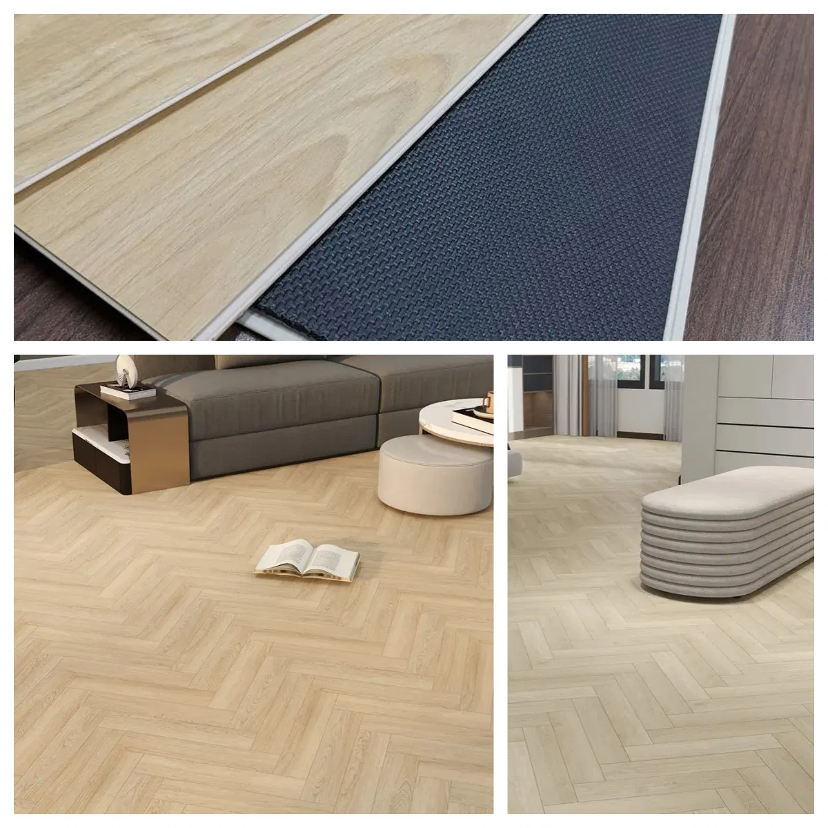 Водостойкий виниловый ламинат SPC под дерево, елочка