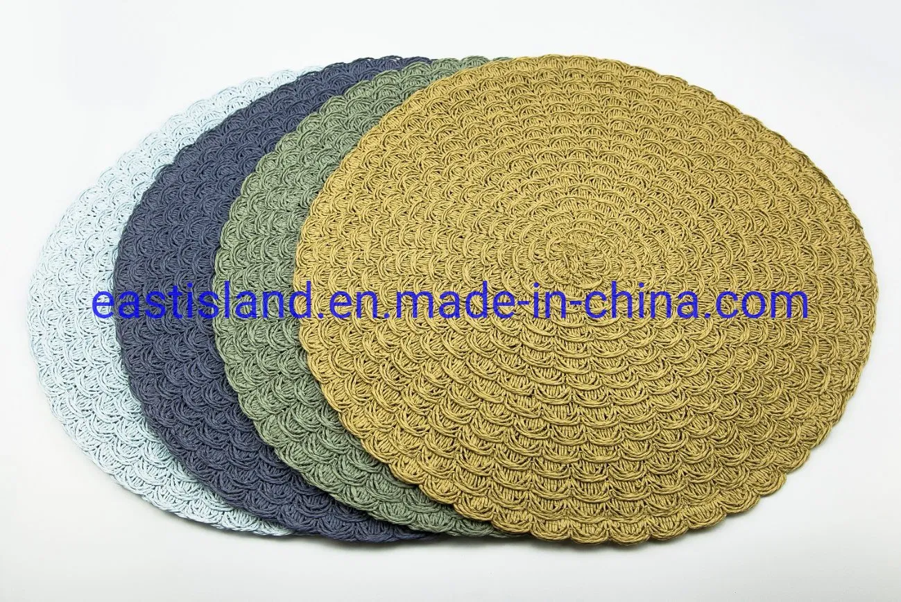 Round Cushioned Unique Woven Paper Placemat
