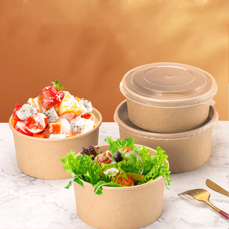 Wholesale Customized Disposable Paper Salad Bowl Soup Container