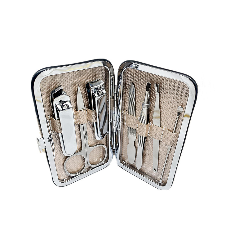 SSS 7-Piece Set Box Ear Digging Eyebrow Tweezers Nail Clippers Multifunctional Set Gift Wholesale