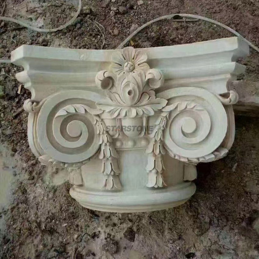 Starstone Hand Honed Natural Marble Granite Stone Carved Building Pillar Wholesale