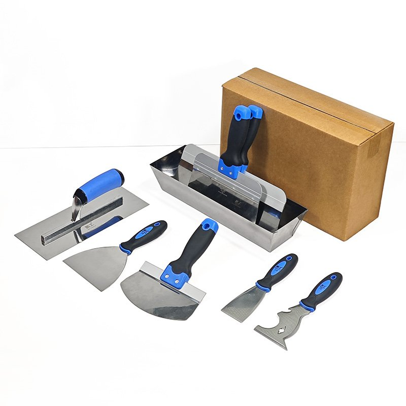 Construction Set, Stainless Steel Putty Scraper, Chisel, Cement Mortar Trough, Plastering Knife, Putty Knife, Hand Tools