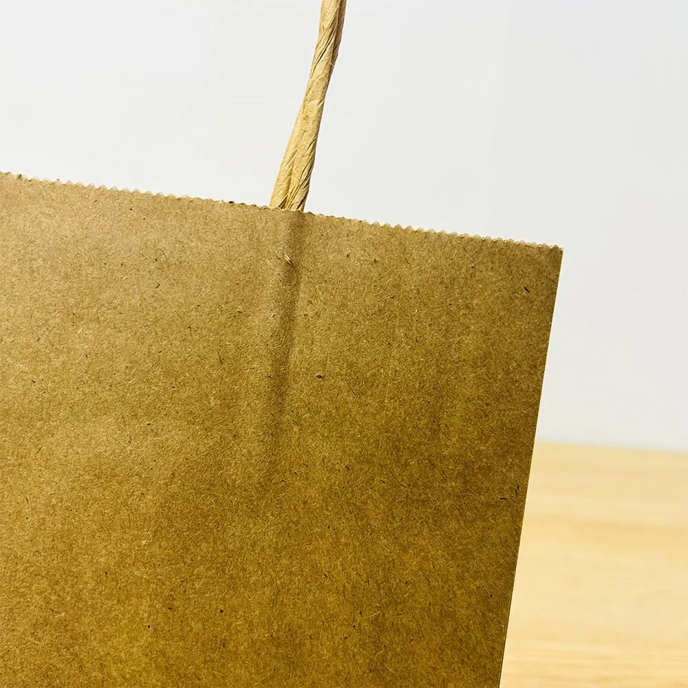 Custom Print Size of Disposable Kraft Paper Bag with Handle Colorful Takeout Bag Restaurant