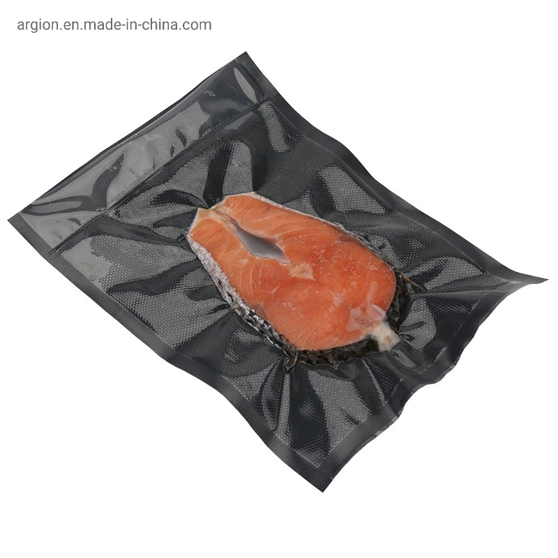 3mil-5mil Black Embossed Flat Vacuum Food Packaging Bag