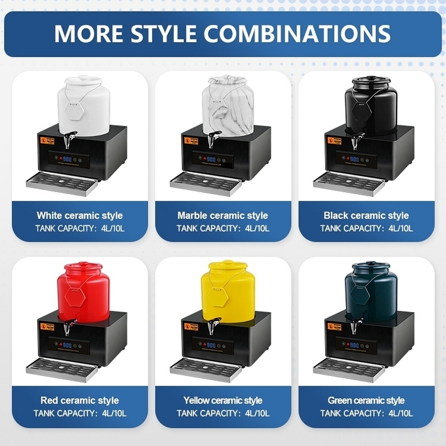 Dual-Temperature Green Single Head Beverage Shop Coffee Milk Juice Dispenser