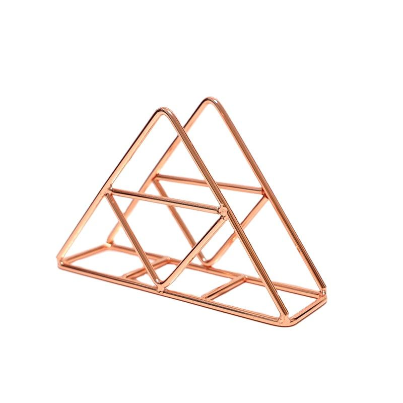 European Style Metal Triangle Paper Towel Napkin Holder Paper Towel Rack for Restaurant Coffee Shop and Hotel
