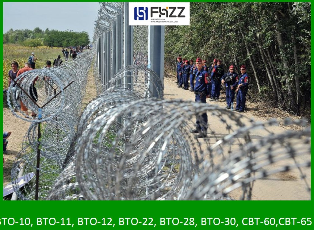 Makes High Quality Barbed Tape Wire Mesh Fence Border on Wall Pitch