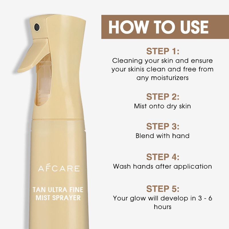 Free Design Logo Auto Spray Tanning Sunless Tanning Spray Fake Tan Spray Mousse