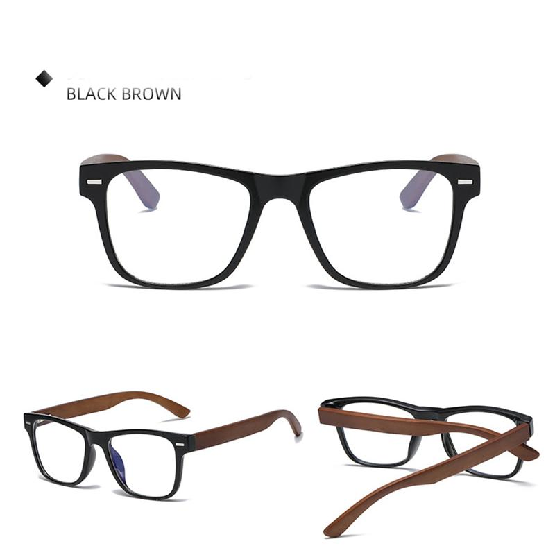 Wood Optical Eyewear Anti Blue Light Clear Lens Frame with Bamboo Wood Bamboo Optical Frames for Man