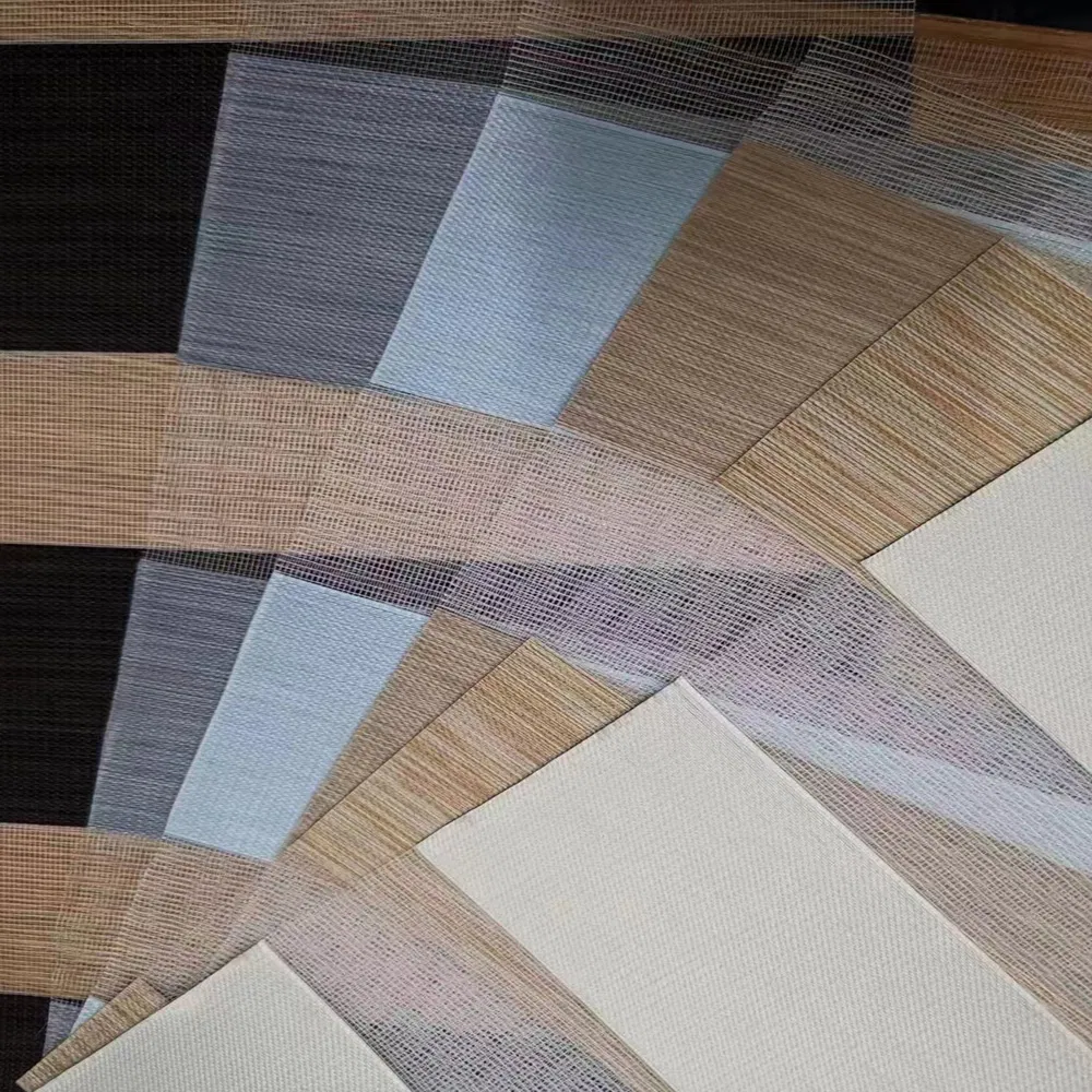 Sunscreen Zebra Blind Fabric Zebra Shade Fabric 100% Polyester Double Layer Blinds Fabric