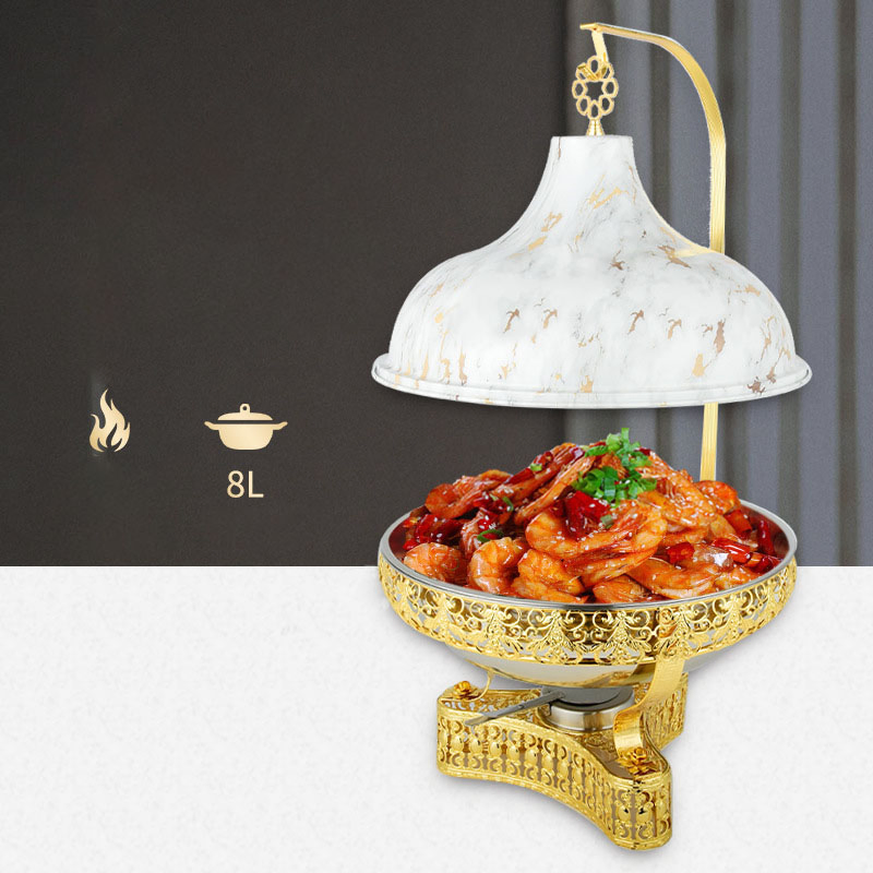 8 Litre Hotel Catering Restaurant Buffet Chafing Dish Gold Color