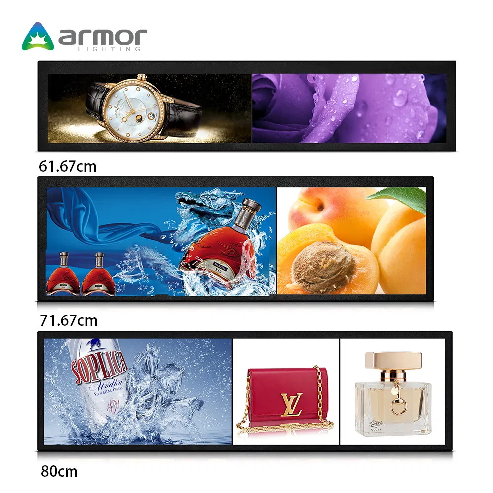 New Product Full Color Screen Digital Signage Advertising Shelf Screen