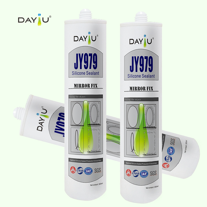 Jy979glass Fixing Silicone Rubber Waterproof Neutral Mirror Fix Silicone Sealant