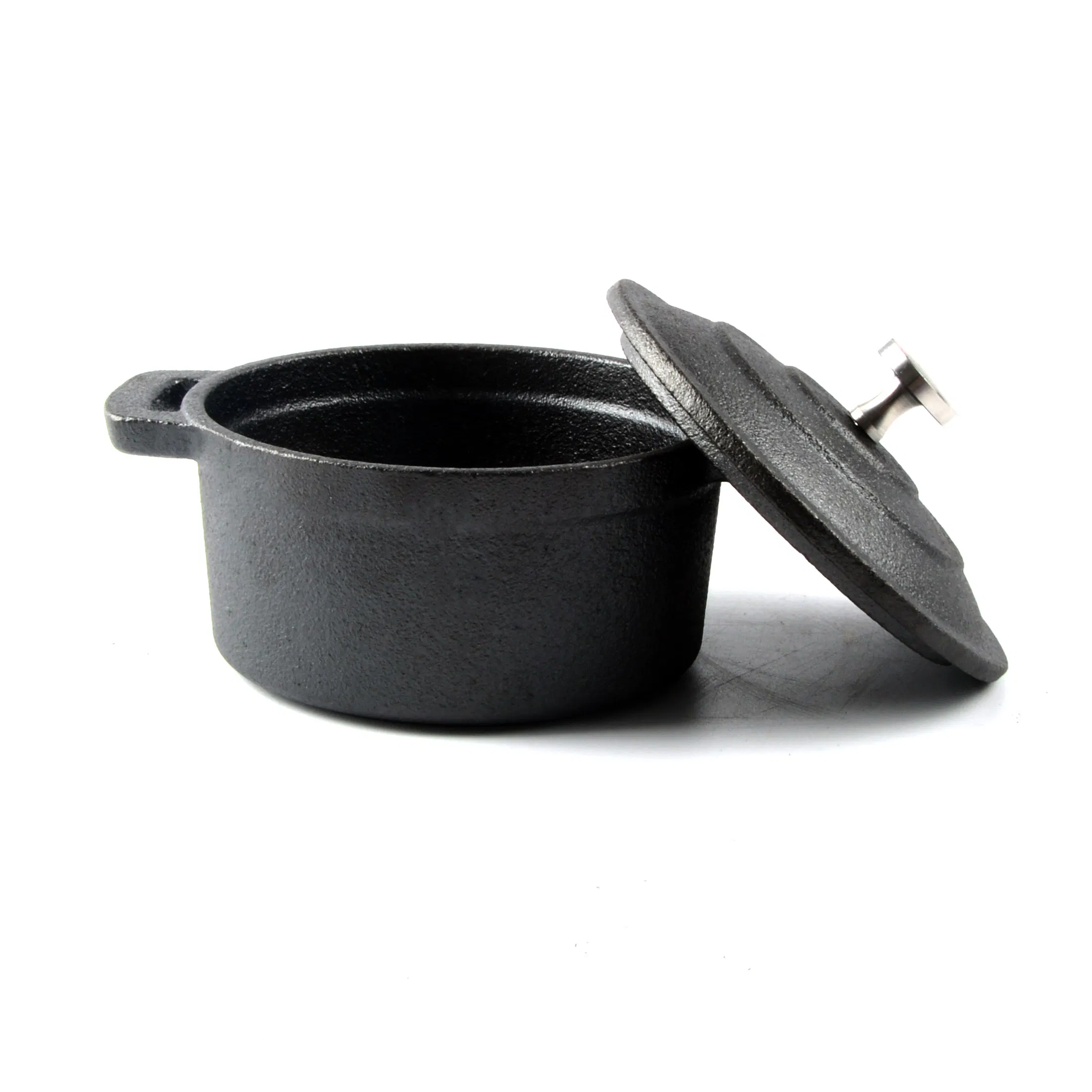 Мини-чугунная кастрюля-кокот с двумя ручками