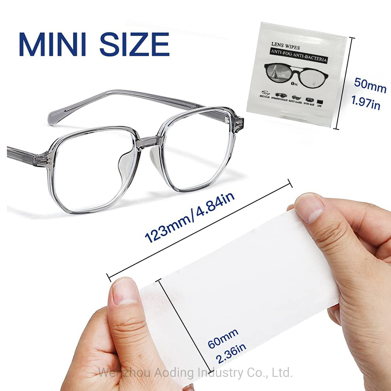 Wholesale Custom Logo Eyeglass Lens Cleaning Wipes Eco-Friendly Portable Travel Glasses Wipes