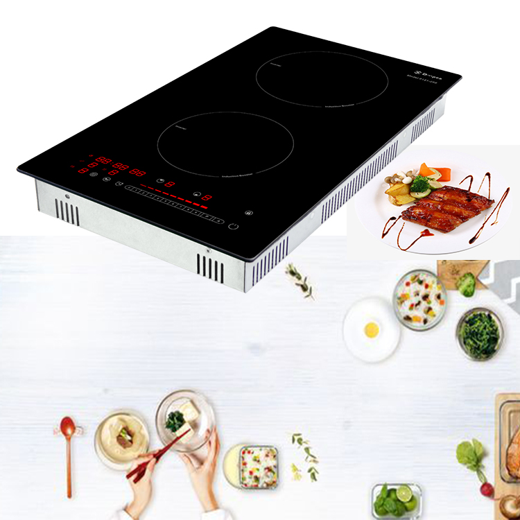 20 Inch WiFi Smart Induction Cooktop with Vertical Domino 2 Burner