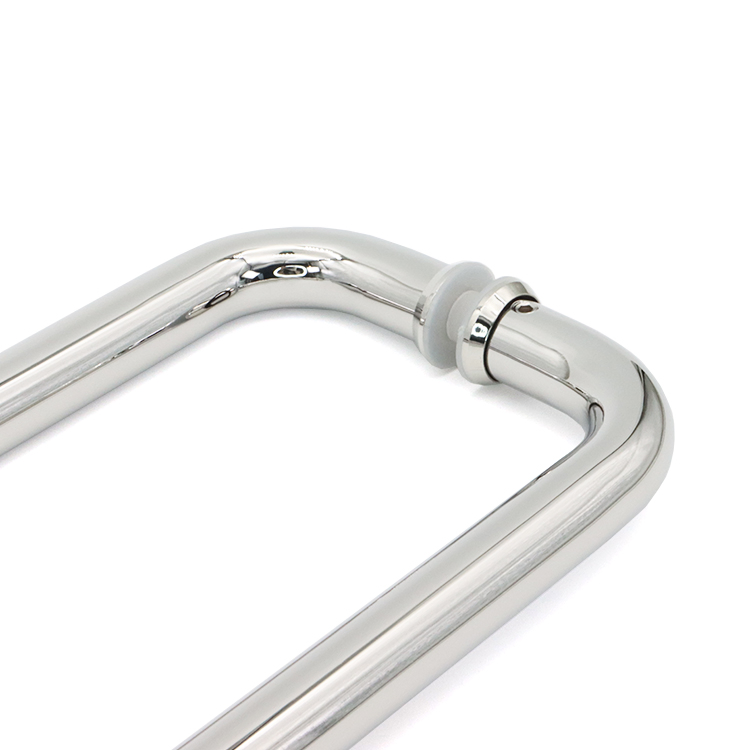 Brushed Nickel Glass Hardware Stainless Steel Glass Door Handles for Bathroom