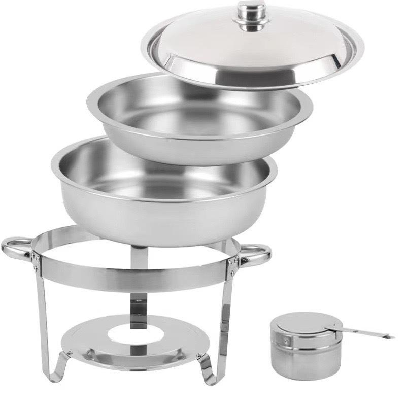 Hotel Restaurant Wholesale Stainless Steel Buffet Stove 4.5L Food Heating Insulation Alcohol Buffet Food Warmer