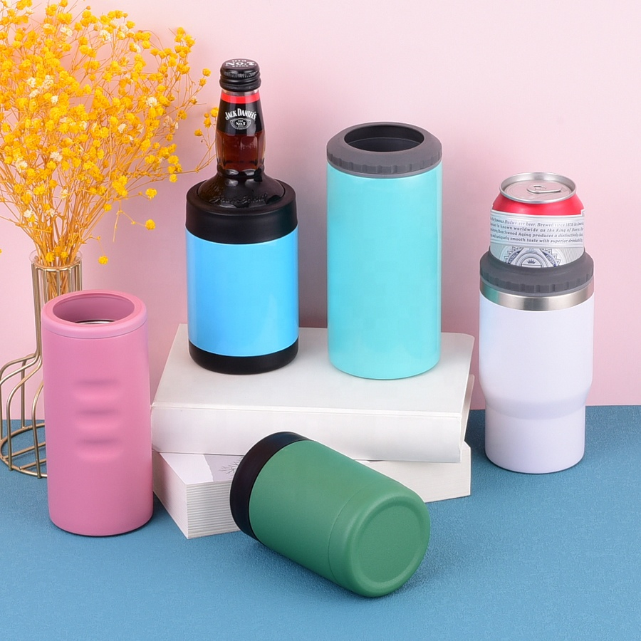 Wholesale Big Ice Cube Friendly Wine Promotional Thermos Freezable Standard Can Cooler