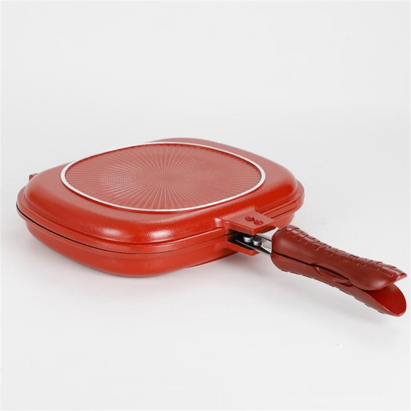 Whole Sales Happycall Brand Hot Sales Aluminum Die Cast Non-Stick Square Double Frying Pan