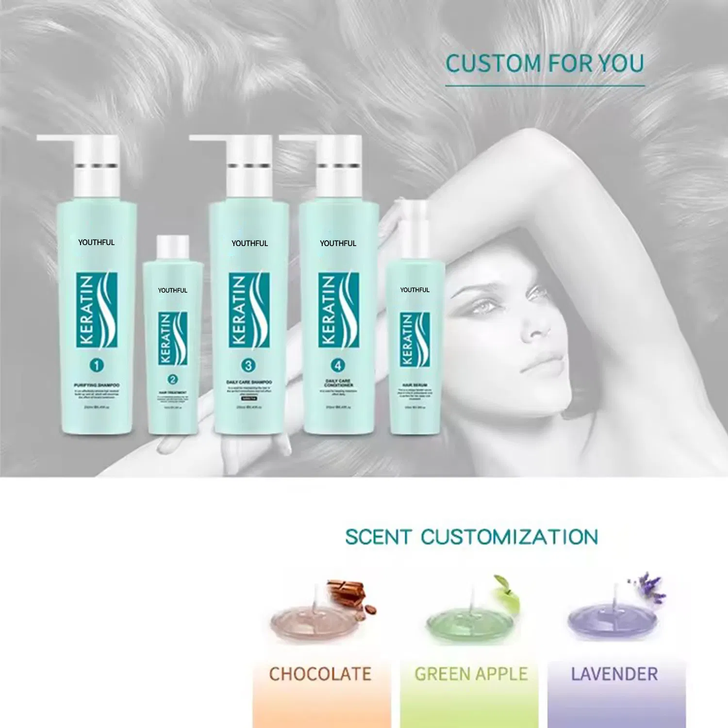 Organic Herbal Rinse off Moisturizing Keratin Hair Conditioner