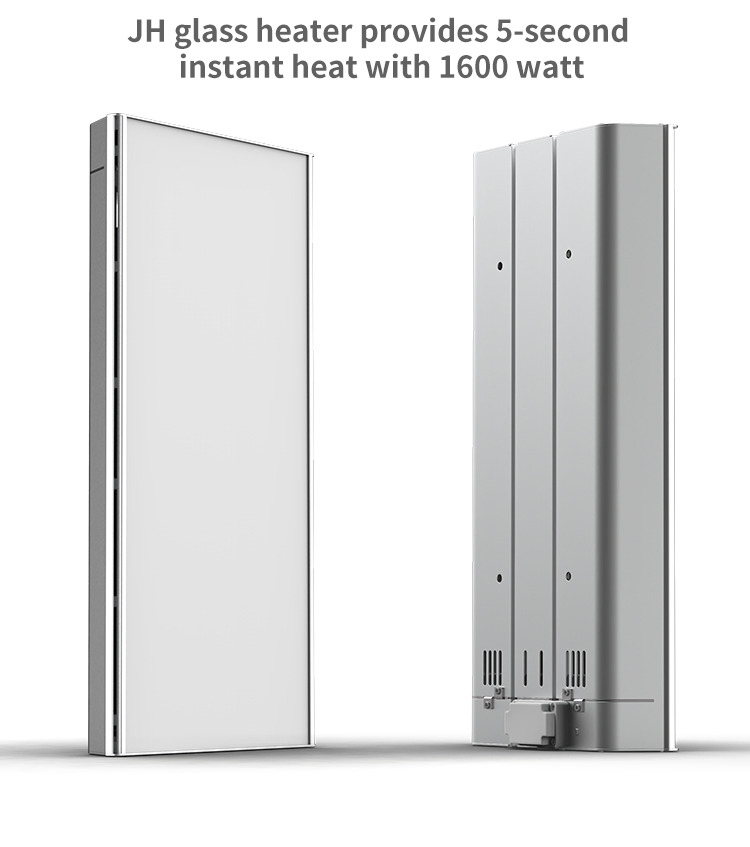 Jhheatsup Rapid Heat Ceramic Glass Waterproof IP24 Infrared Radiant Heater for Bathroom