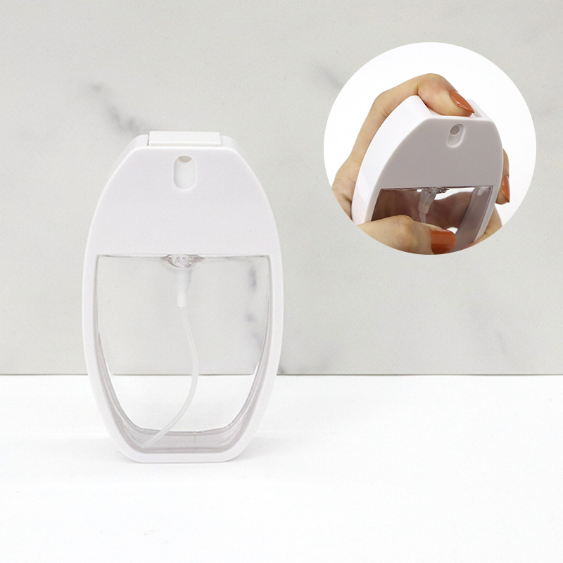 Portable Alcohol Disinfection Aliquot Bottle Card Spray Bottle 38ml White Transparent Plastic Spray Bottle