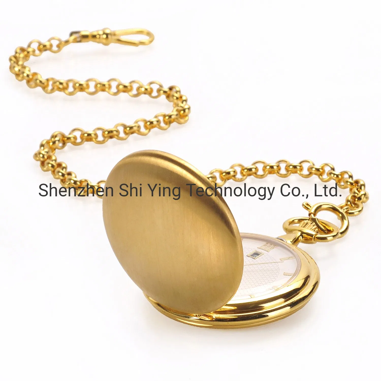 Quality Slim Man Classic Quartz Silver Stainless Steel Pocket Watch for Gift