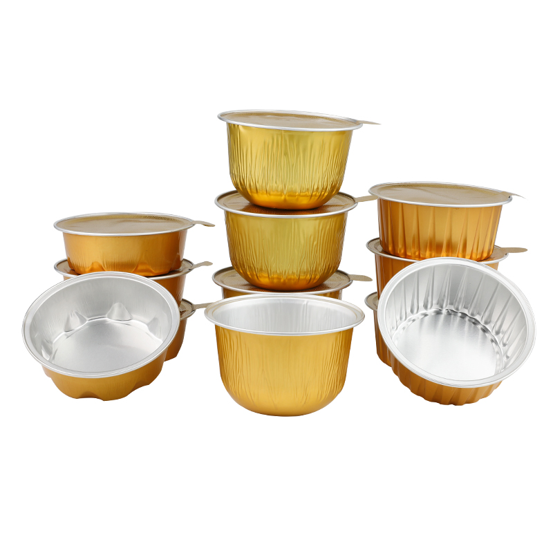 Microwave Safe Custom Food Packaging Use Colored Aluminum Foil Container Rectangle Aluminum Foil Disposable Baking Loaf Pans