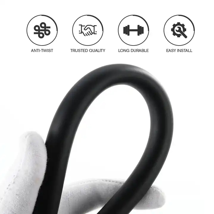 Matte Black PVC Handheld Shower Flex Hoses with Brass Nut for Bathing