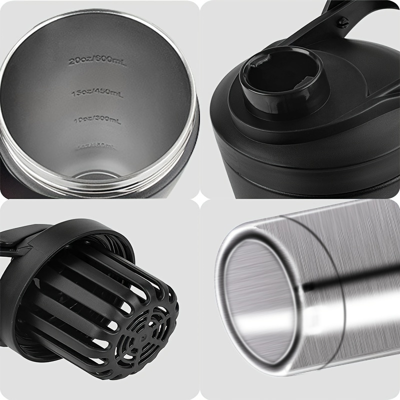 Протеиновый шейкер 24 унции, сталь, с кастомизацией