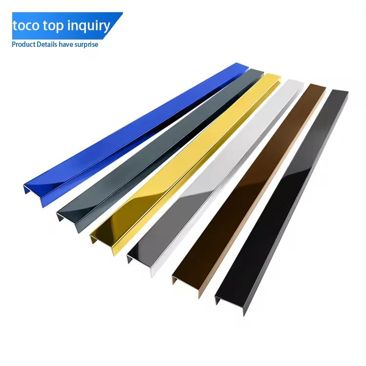 Wall External Right Angle Decoration Strips Stainless Steel U-Shape Tile Edge Trim