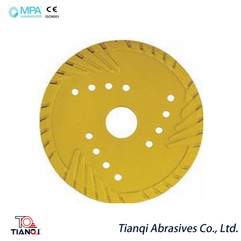 Professional 150mm Triangle Protection Teeth Stone Sintered Diamond Cutting Saw Blades