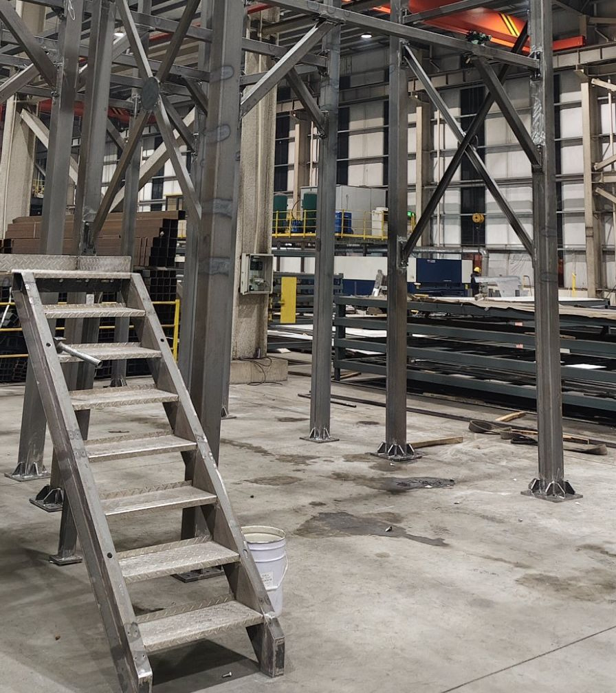 Newest Modular Prefab Stainless Steel Staircases for Warehousing and Logistics Center