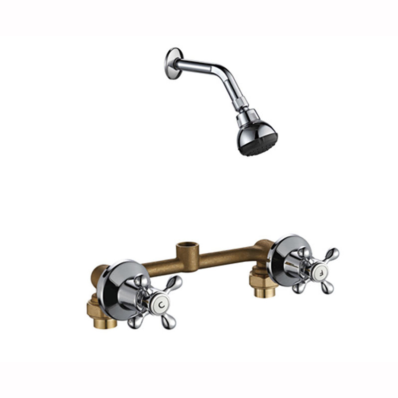 Душевой смеситель с двумя ручками хром