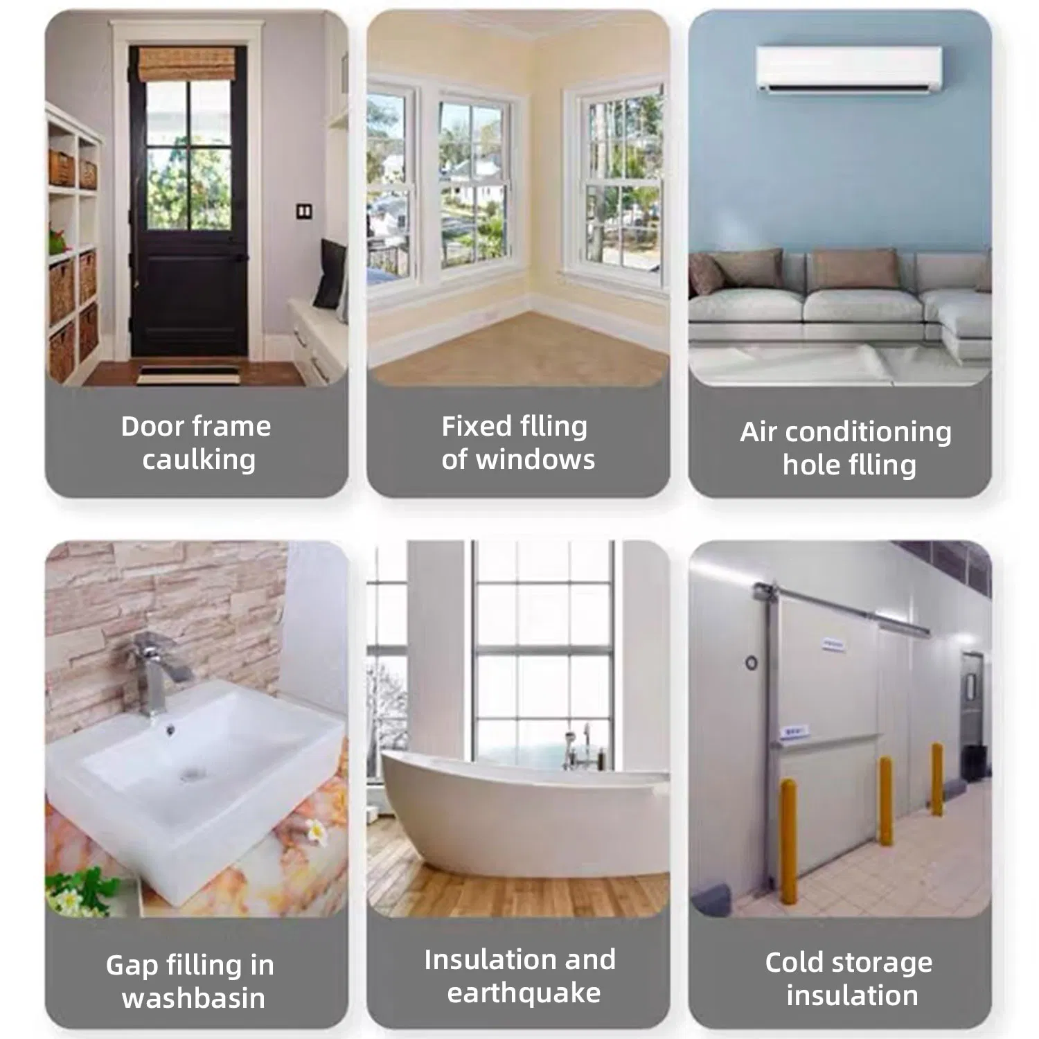Fire Retardant Door and Windows Insulation Mounting Polyurethane PU Foam Spray