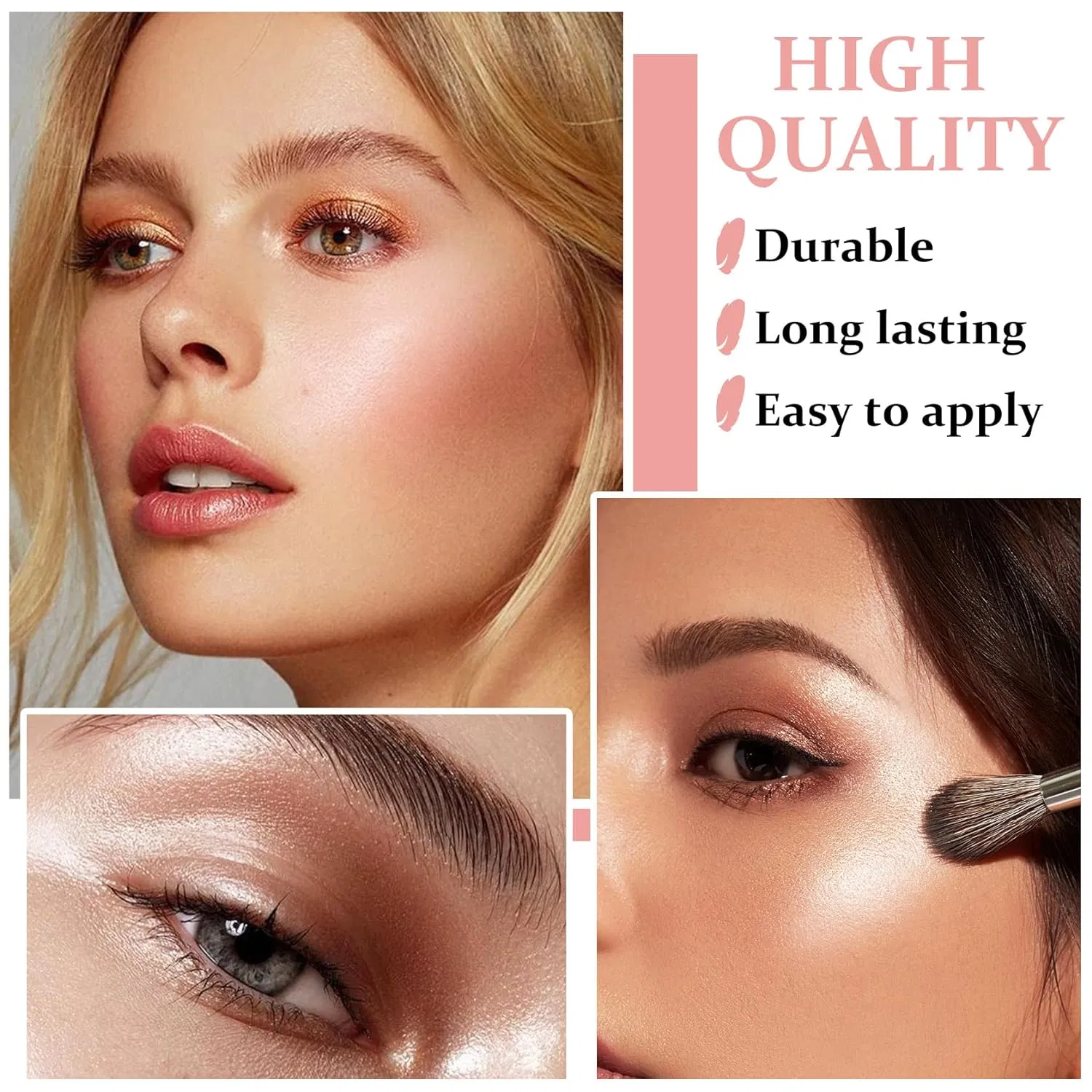 Highlighter Makeup Palette Shimmer Contour Powder, Waterproof & Long-Lasting Face Illuminator Private Label/OEM