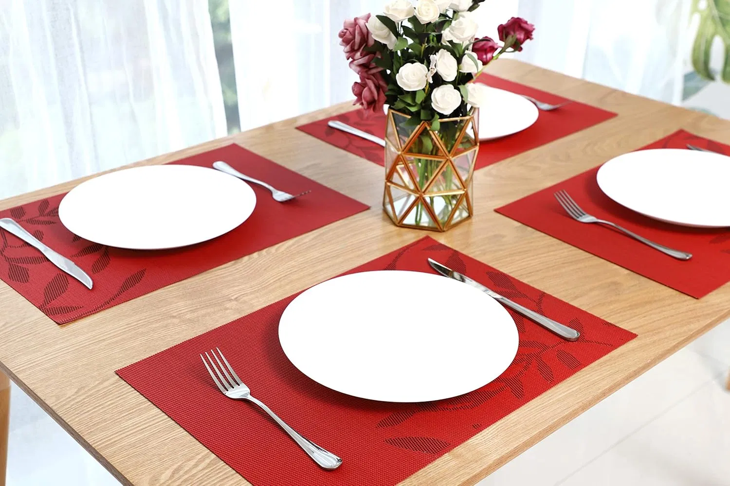 Wholesale Wipe-Clean Vinyl Table Mats PVC Place Mats for Home Restaurant Kitchen Dinner