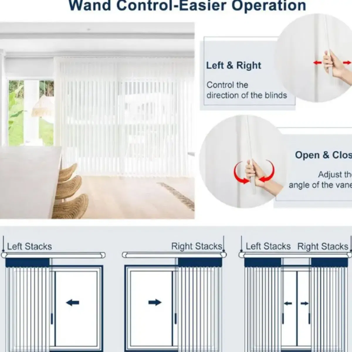 OEM Polyester Waterproof Manual Wand Control Dream Vertical Fabric Blind for Window