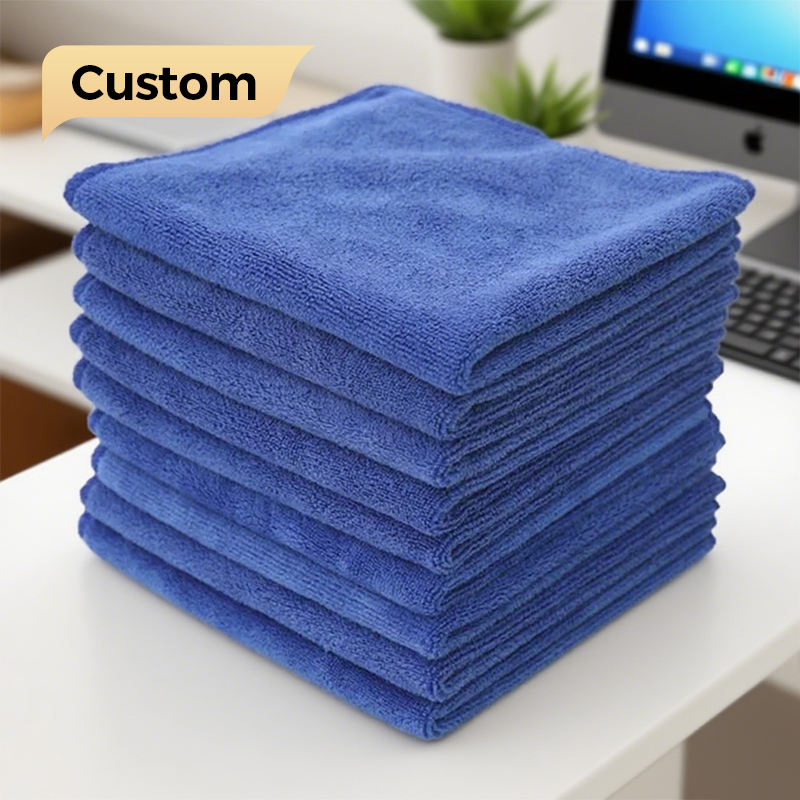 Wholesale Solid Color Thick Microfiber Super Absorbent Soft Cleaning Towel