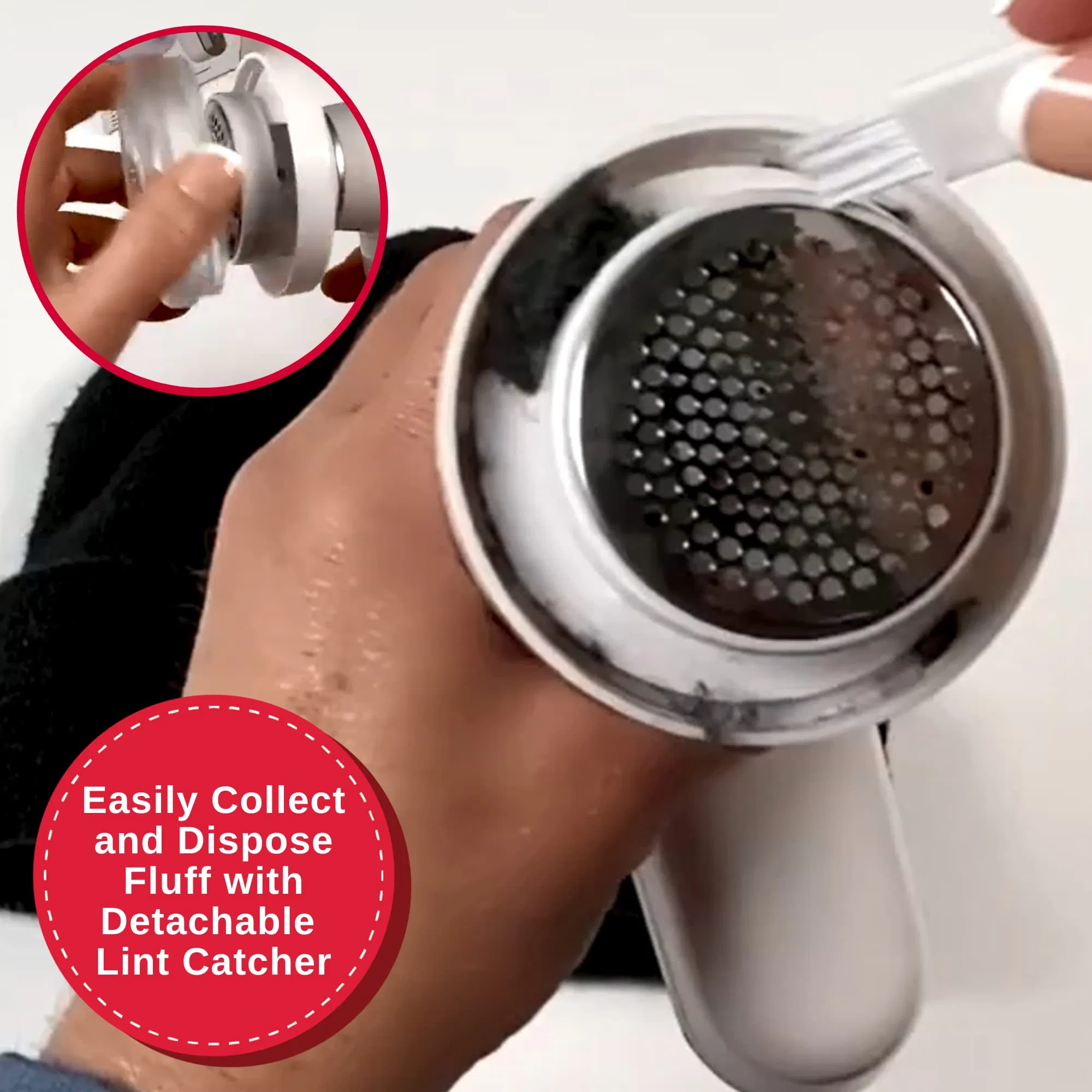 Battery Operated Portable High-Performance Clothes Furniture Compact Fabric Shaver Lint Remover