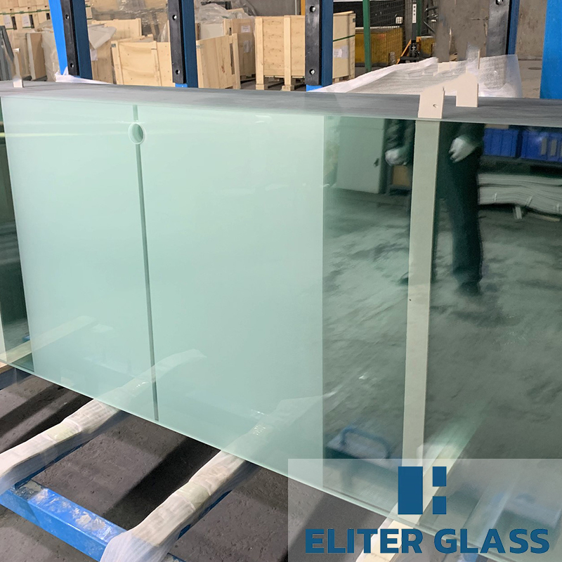 Eliterglass Bathroom Partition Door /Frosted Tempered Glass Manufacturer Good Price for Architectural Glass and Interior Glass