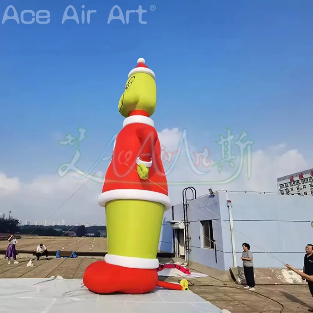 Giant Inflatable Christmas Outdoor Decoration Inflatable Grinch Festival Parade Party Supplies Balloon with Blower Event Advertise