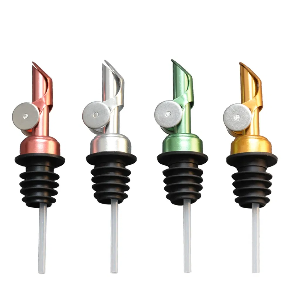 Wholesale Bar Cocktail Whisky Drink Control Speed Bottle Aerator Gold Stainless Steel Wine Pourer