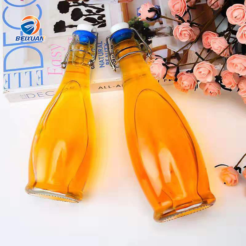 350ml Round Olive Oil Bottle with Clasp Clip Swing Cap