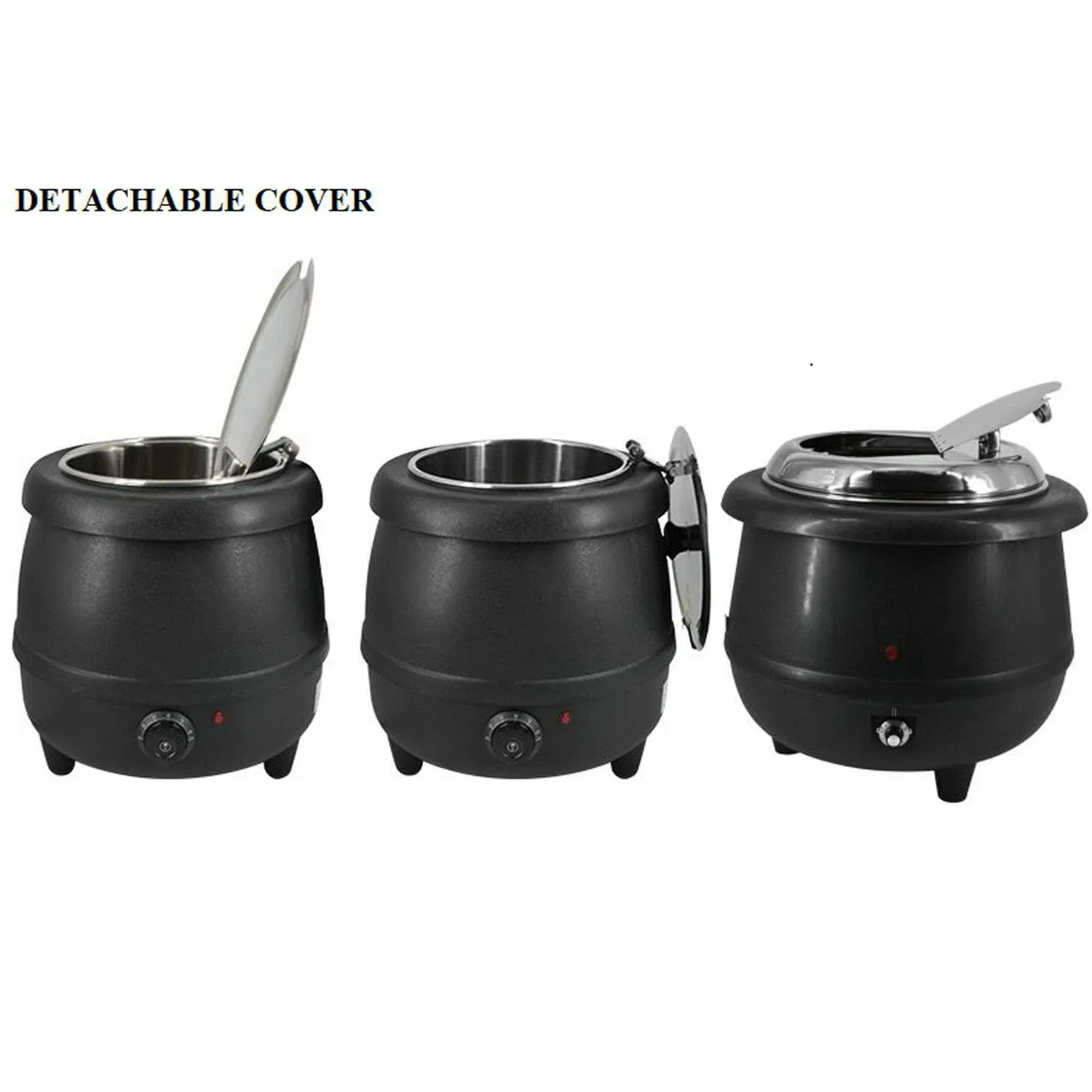 Black Color PP Material Outside Wall, Stainless Steel Inside Wall 13L Capacity Thermal Insulation Soup Kettle
