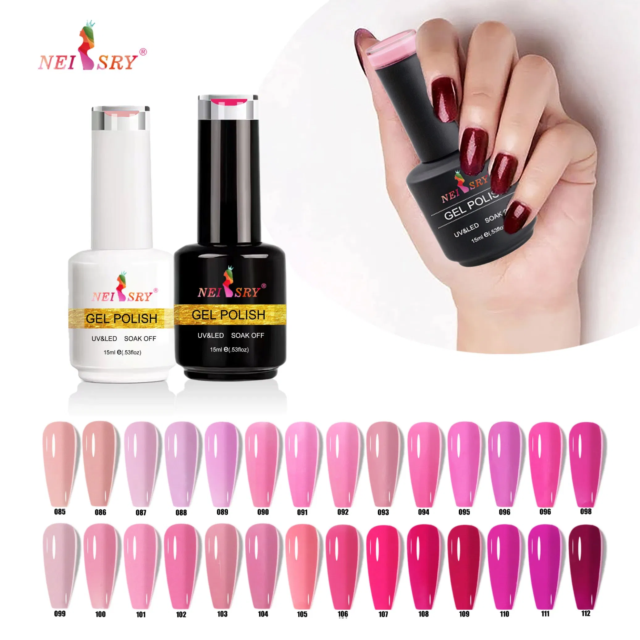 Neissry 15ml Color Gel Nail Polish and UV Nail Polish Set