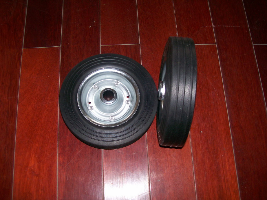 Rubber Powder High Quality Galavanization No-Need Inflat Solid Rubber Wheel