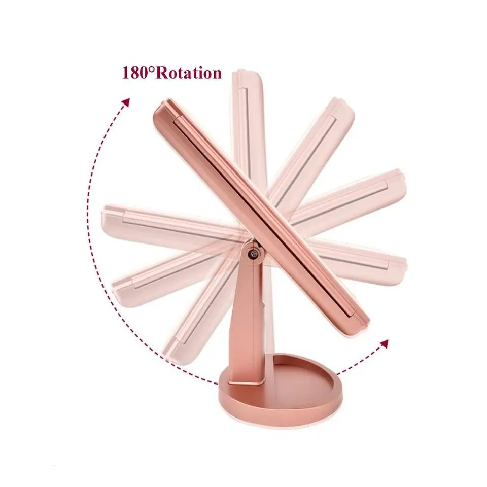 Touch Screen Make up LED 360 Degree Rotation Makeup Mirror with 21 LED Lights